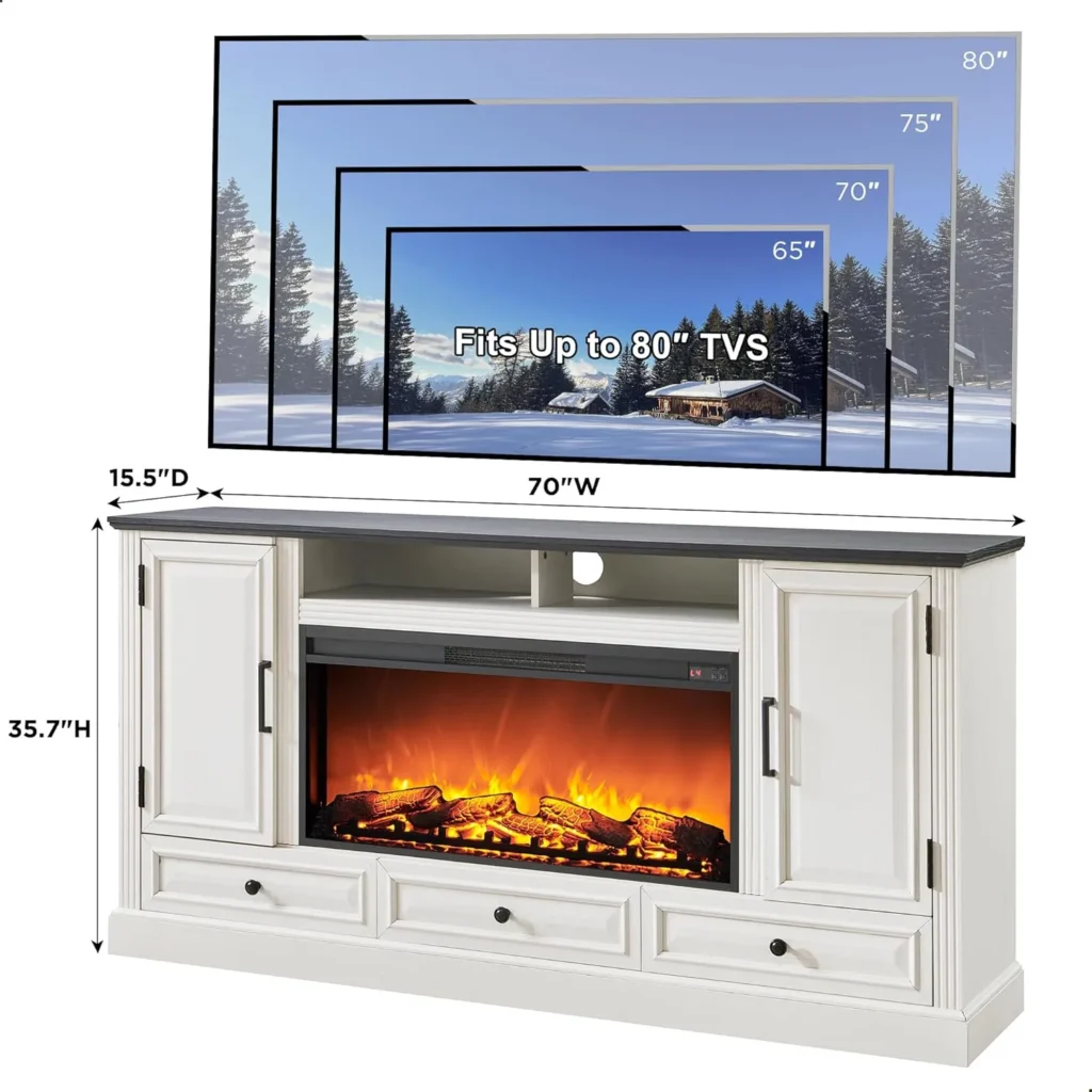 Shiplap Electric Fireplace
