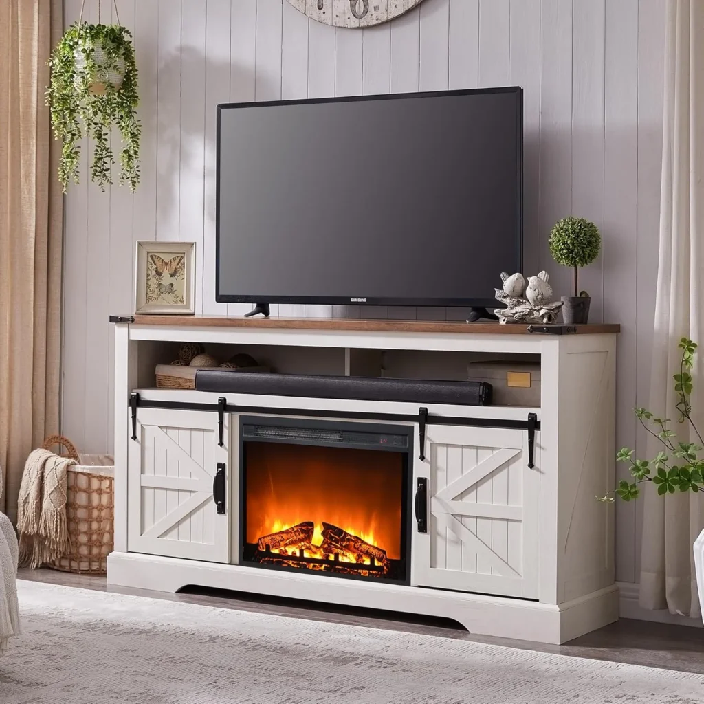 Shiplap Electric Fireplace