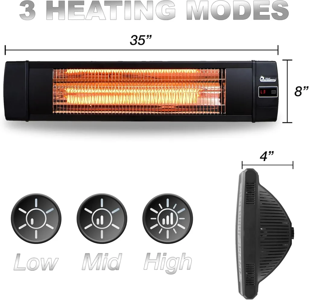 Weatherproof Outdoor Electric Heater