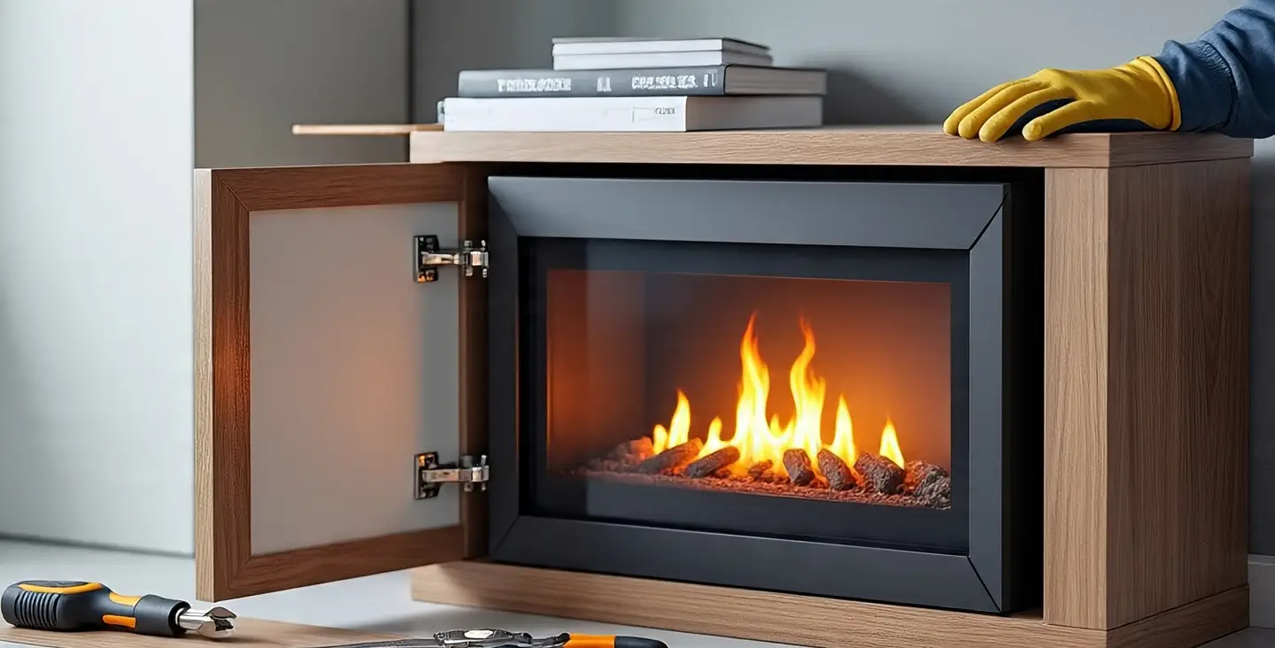 How to Install an Electric Fireplace Insert into a Cabinet