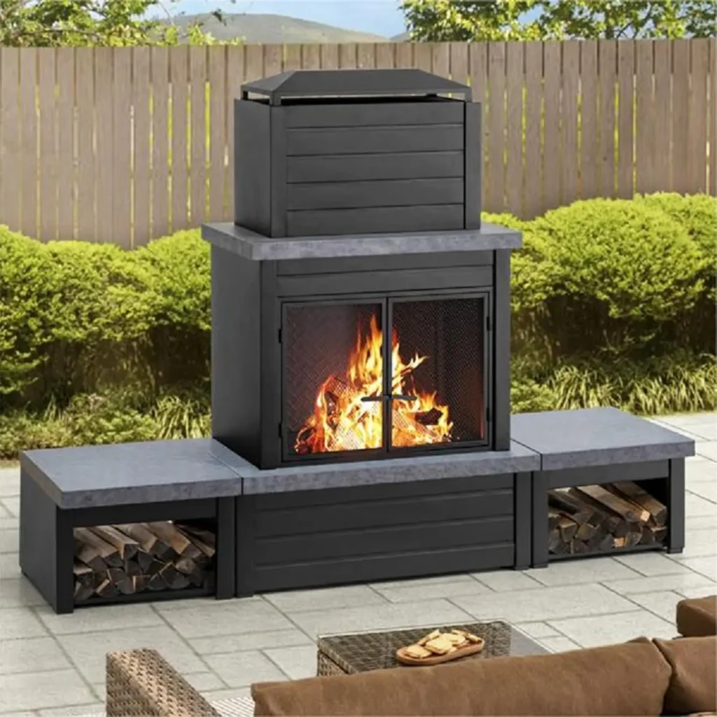 Outdoor Wood Burning Fireplace