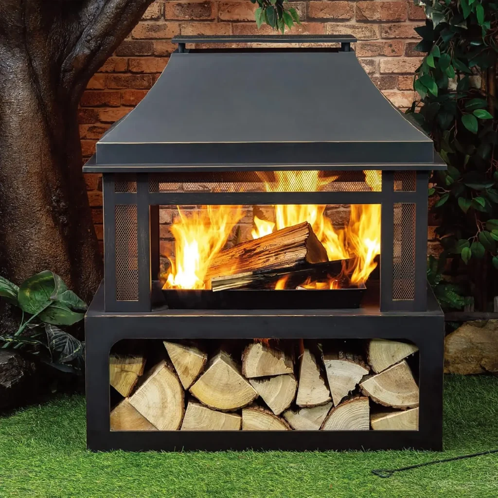 Outdoor Wood Burning Fireplace