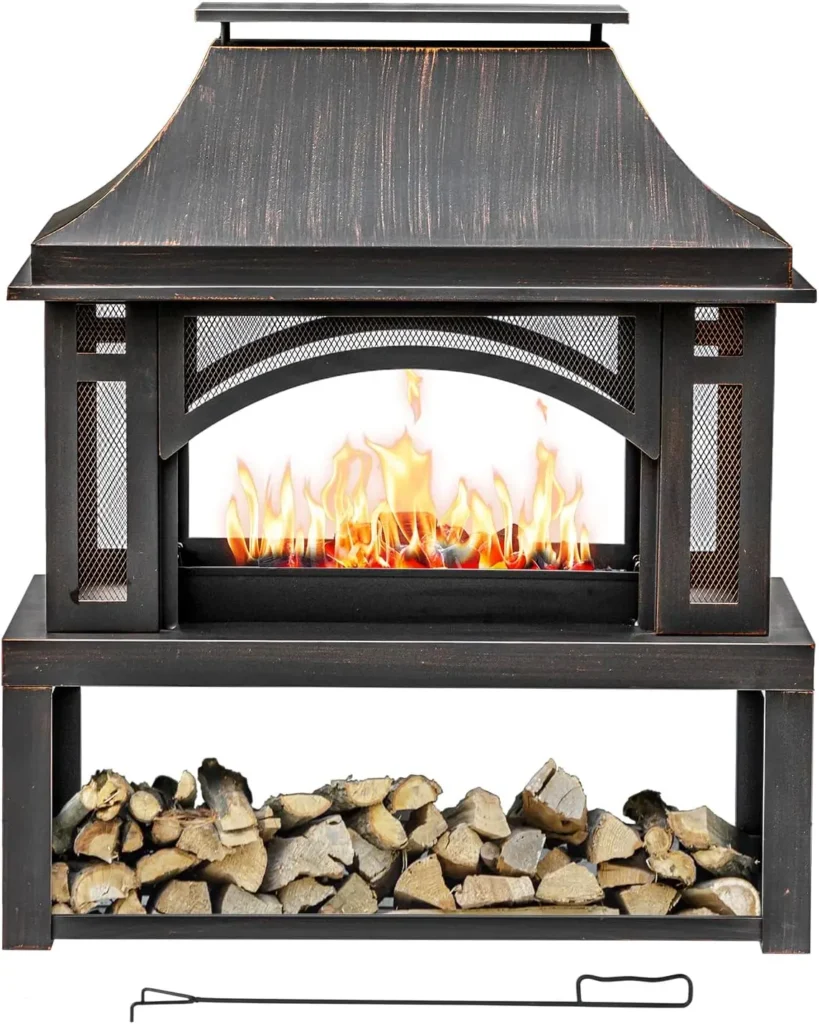 Outdoor Wood Burning Fireplace