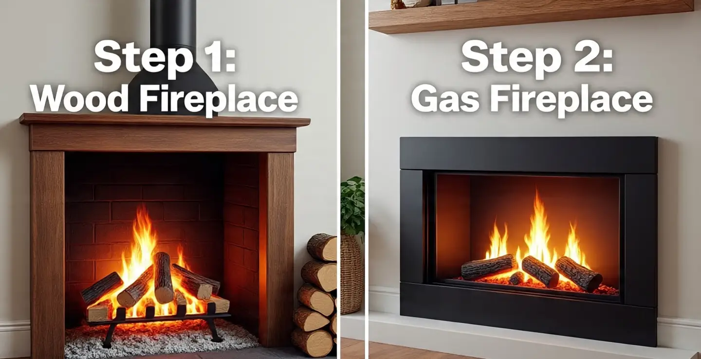 How to Turn Wood Fireplace into Gas