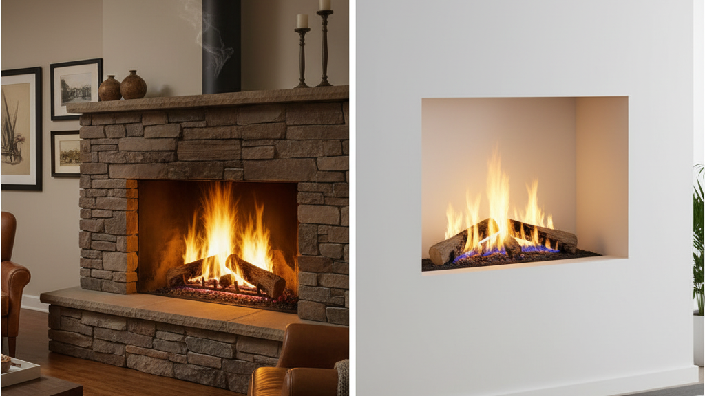Vented vs Unvented gas logs