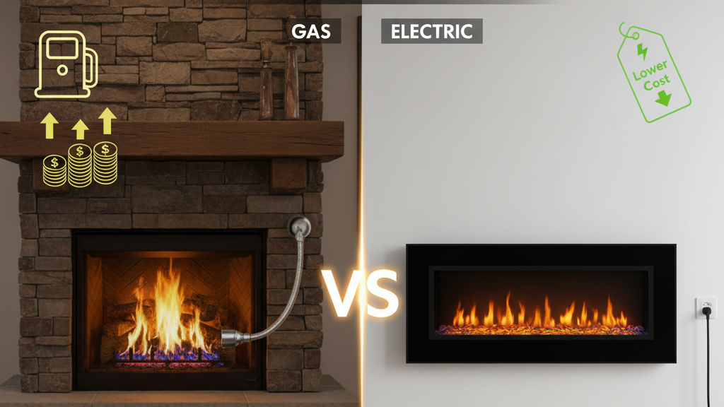 Cost Comparison Gas vs Electric Fireplaces
