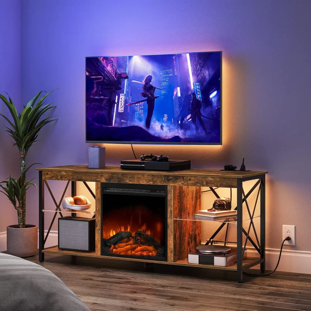 TV Stand With Fireplace