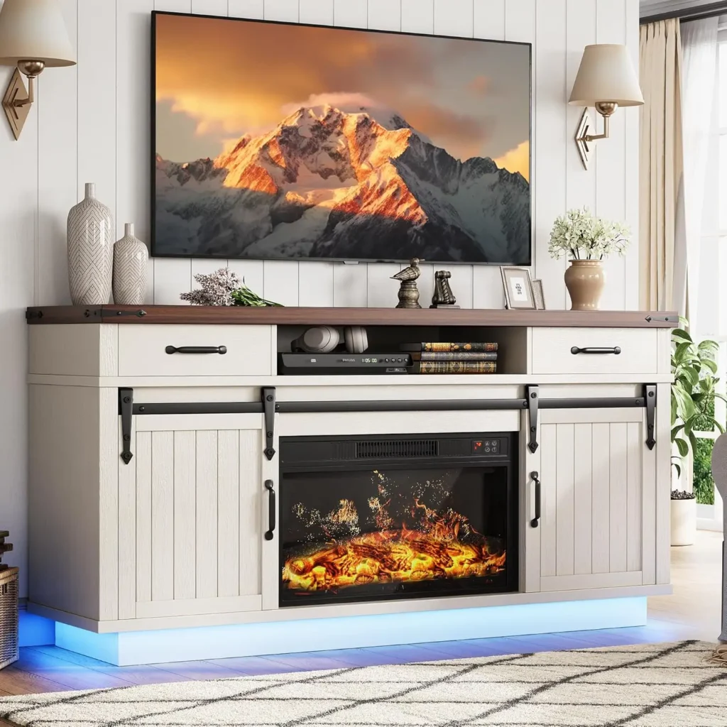 TV Stand With Fireplace